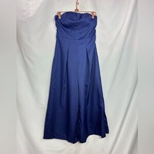 Petal + Pup navy culotte strapless wide leg jumpsuit size S